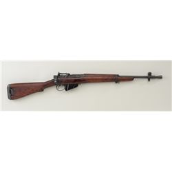 Enfield No. 5 bolt-action “Jungle carbine”,  .303 cal., 20” barrel, military mat black  finish, impo