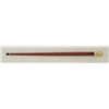 Image 2 : Advertising wood walking stick with brass  head that screws out to reveal a removable  glass flask i