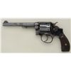 Image 2 : Smith & Wesson Model 1902 M&P Hand Ejector DA  revolver, .38 cal., 6” barrel, blue finish,  checkere