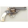 Image 1 : Smith & Wesson top break DA revolver, New  York style engraving with silver and gold  plating, .32 c