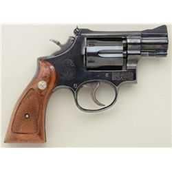 Smith & Wesson Model 15-3 DA revolver, .38  Special cal., desirable 2” barrel, blue  finish, checker