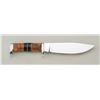 Image 2 : Custom belt knife by Gary Biggers of Ventura,  CA, approx. 11” overall with an approx.  6-1/2” blade