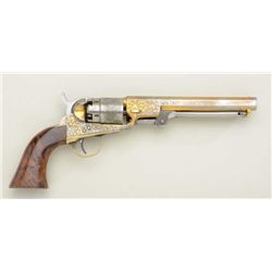 Pocket Navy style percussion revolver, .31  cal., 6-shot, 6” barrel, engraved in the  style of the 1