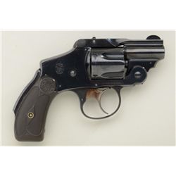 Smith & Wesson .38 Safety Hammerless DA  revolver, .38 cal., unusual 1-1/2” barrel,  blue finish, ch