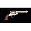 Image 1 : Remington Model  1890, 44-40 cal. single  action revolver, nickel plated, factory  5-3/4" barrel woo