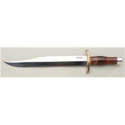 Huge Randall (Orlando, FLA) bowie knife,  approx. 18” overall with an approx. 13” blade  with stacke