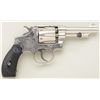 Image 1 : Smith & Wesson Hand Ejector DA revolver, .32  long cal., 3-1/4” barrel, nickel finish,  checkered bl