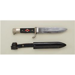 Original Hitler youth knife with Blut Und  Ehreon blade and RZM-M7-% markings. Very good  with norma