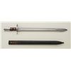 Image 2 : Swiss sawback bayonet and metal scabbard,  Model 1911 in overall very good to fine  condition.  Est.