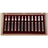 Image 2 : A screwdriver set consisting of 12 pieces  with hardwood handles in presentation box  imported by Co