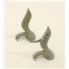 Image 1 : Pair of metal adjustable winged eagle display  stands approx. 4” in height, showing some  age; could