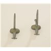 Image 2 : Pair of metal adjustable winged eagle display  stands approx. 4” in height, showing some  age; could