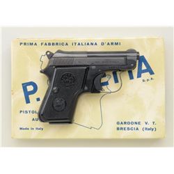 Beretta Model 950B pistol, .22 short cal.,  2-1/2” barrel, blue finish, checkered black  plastic gri