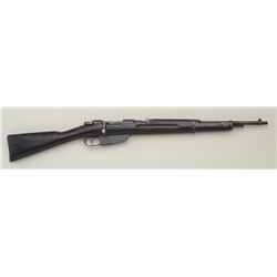 Italian Carcano bolt-action rifle, dated  1941, 6.5mm cal., 21” barrel, blue finish,  wood stock, #R