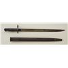 Image 1 : Remington 1917 dated bayonet and leather  scabbard in overall good condition.  Est.:   $80-$160.