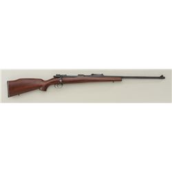 Sporterized Mauser 98 bolt action rifle,  #1997, 8mm cal., 24" barrel, tangent sights  retained, Mon