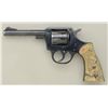 Image 2 : H&R Model 922 DA revolver, .22 cal., 4”  barrel, blue finish, mottled colored  checkered plastic gri