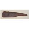 Image 1 : Tooled leather rifle scabbard with initials  “GEO” in overall fair condition.  Est.:   $25-$50.