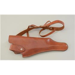 Leather shoulder holster for a Thompson  Center Contender with strap and in overall  very good condi