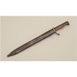 Mauser bayonet with metal sheath, approx.  20-1/2” overall with an approx. 15” blade,  uncleaned and