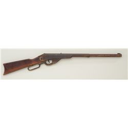Older Daisy BB gun in form of a lever action  rifle in overall fair well-worn condition  with wood b