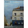 Image 1 : Framed Andre Renoux color print of a Paris  street scene, image size approx. 24" x 17".  Renoux is k