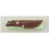 Image 2 : Cheyenne brand Hawk model skinning knife with  leather sheath in factory cardboard box in  overall f