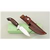 Image 4 : Cheyenne brand Hawk model skinning knife with  leather sheath in factory cardboard box in  overall f