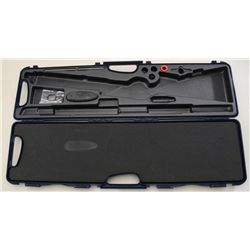 Beretta factory shotgun hard case, blue  injection molded plastic with grey plastic  interior.  Case
