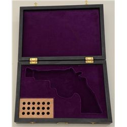 Pelson fitted case for 4" double action  Smith & Wesson model 66 with target grips.   Made 1970-80's