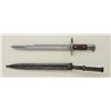Image 2 : Krag bayonet and metal sheath with metal  hanger in overall good condition, blade dated  1900.  Est.