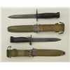 Image 2 : Lot of two U.S. bayonets, on with leather  stack grip and in a U.S.M8 sheath missing tip  guard; one