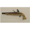 Image 1 : Modern Italian-made copy of a Scottish  flintlock single shot pistol, .54 cal., 7”  round barrel, br