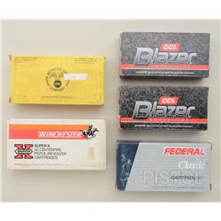 Five boxes of 10mm auto ammunition by CCI,  Federal, Winchester and UMC.  Est.:   $50-$100.