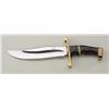 Image 1 : Massive heavy modern custom bowie knife by T.  W. Downing approx. 15” overall with an  approx. 9” bl