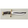 Image 2 : Massive heavy modern custom bowie knife by T.  W. Downing approx. 15” overall with an  approx. 9” bl