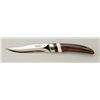 Image 1 : R.C. Browne, Upland, CA custom modern dagger  with wood and fancy stacked multi-colored  grip in lik