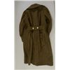 Image 2 : U.S. enlisted mans overcoat WW II era, near  fine condition with gold plated eagle  buttons.  Circa 