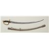 Image 1 : Model 1860 Artillery reproduction saber with  metal scabbard; handle wrap is unraveling; a  very goo