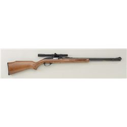 Glenfield Model 60 semi-auto rifle, .22LR  cal., 22” round barrel, black finish, wood  composite sto