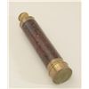 Image 2 : Large antique French adjustable brass  spyglass with leather wrapping and brass end  cap in overall 