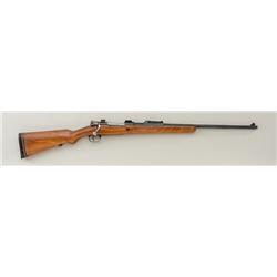 Sporterized bolt-action Mauser rifle, 7.65mm  cal., 24” barrel, blue finish, wood stock,  scope moun