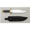 Image 1 : Massive custom modern bowie knife by Voorhis,  #2200, approx. 18” overall with an approx.  12” blade