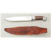 Image 1 : Fancy Gary Biggers, Ventura, CA custom knife  with fancy exotic wood and meteorite-style  mounts in 