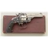 Image 1 : Smith & Wesson top break DA revolver, .32  cal., 3” barrel, nickel finish, checkered  black hard rub