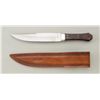 Image 1 : Beautiful heavy coffin handled knife by Terry  approx. 13-1/2” overall with an approx.  8-1/2” blade