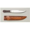 Image 2 : Beautiful heavy coffin handled knife by Terry  approx. 13-1/2” overall with an approx.  8-1/2” blade