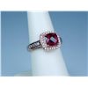 Image 2 : Very high quality 14 karat rose gold designer  ring by ‘LEVIAN’ set with a center  checkerboard cut 