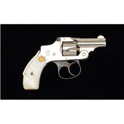 Smith & Wesson .32 Safety Hammerless DA  revolver, .32 cal., 2” barrel, nickel finish,  gold medalli