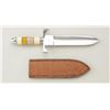 Image 2 : Custom modern dagger style knife by T.W.  Downing with leather sheath and both in like  new conditio